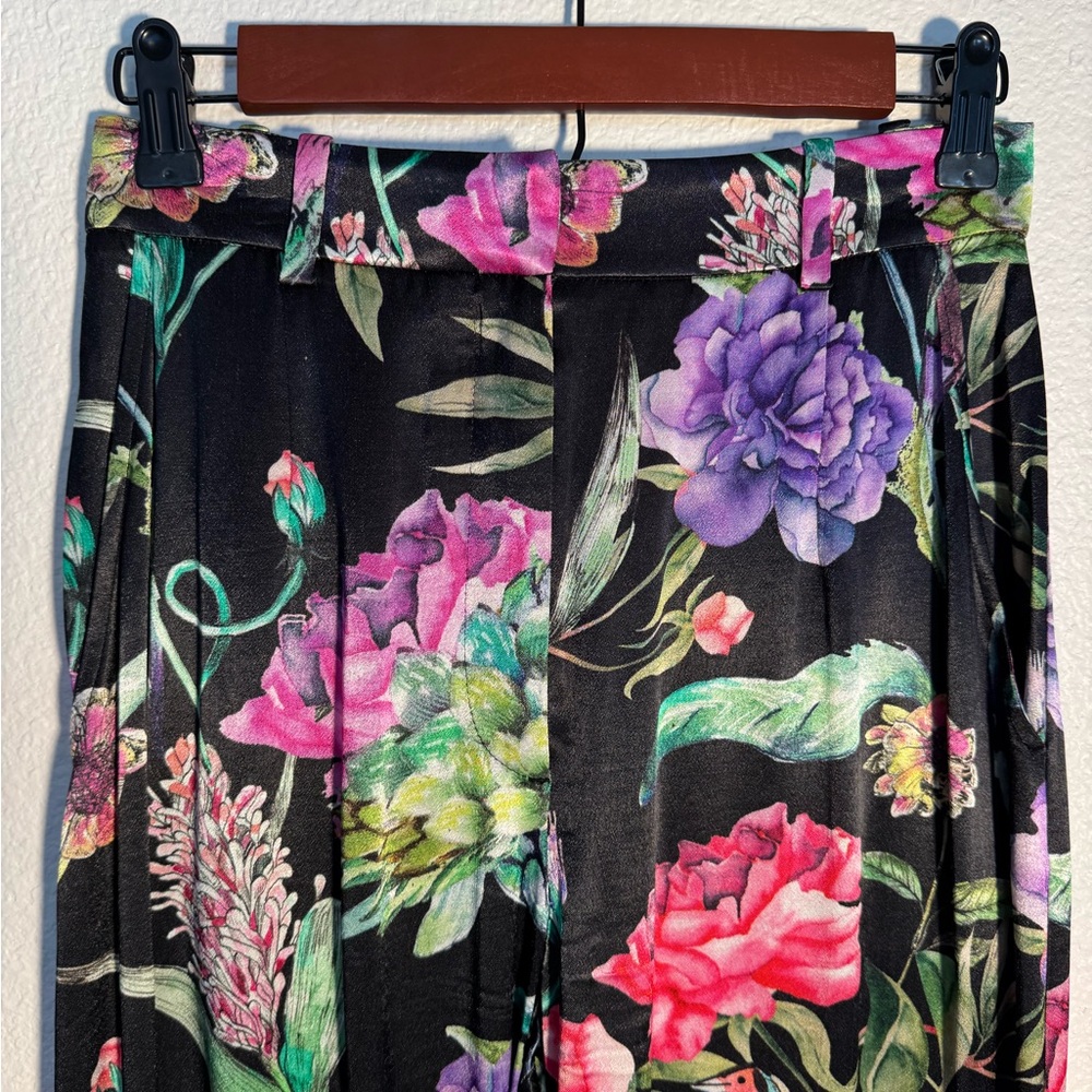 H&M High Waist Dressy Trouser Tropical Print - Picture 3 of 14